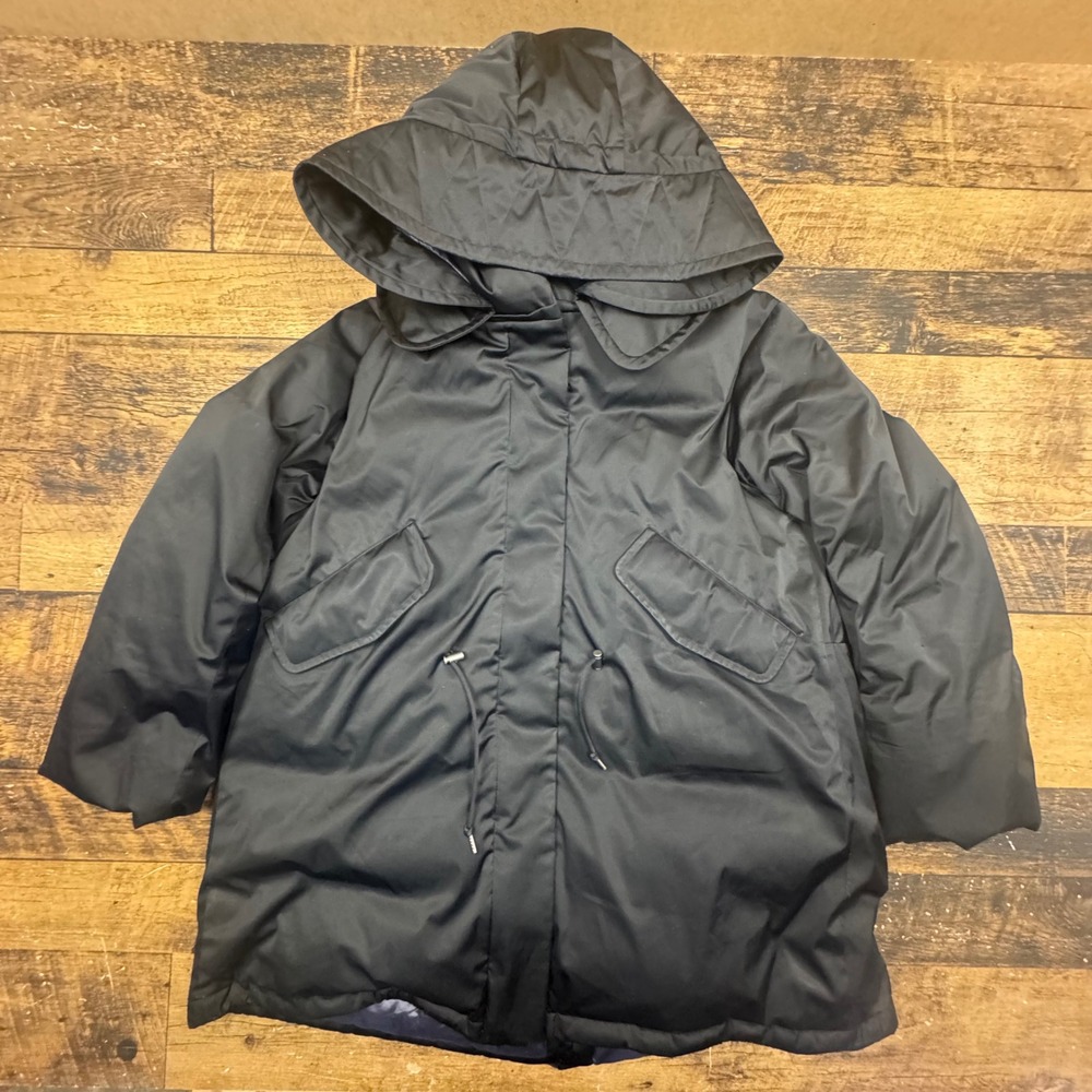 Uniqlo +J Jil Sander Down Short Coat Black XL‎ 212-443928 Hooded Puffer Jacket